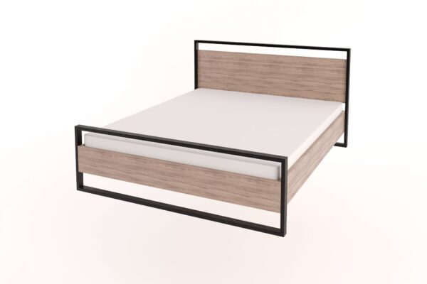 Steel Bed with Headboard - Queen Size
