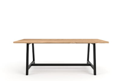 Steel Tami A-Frame Dining Table - Pine Mocca