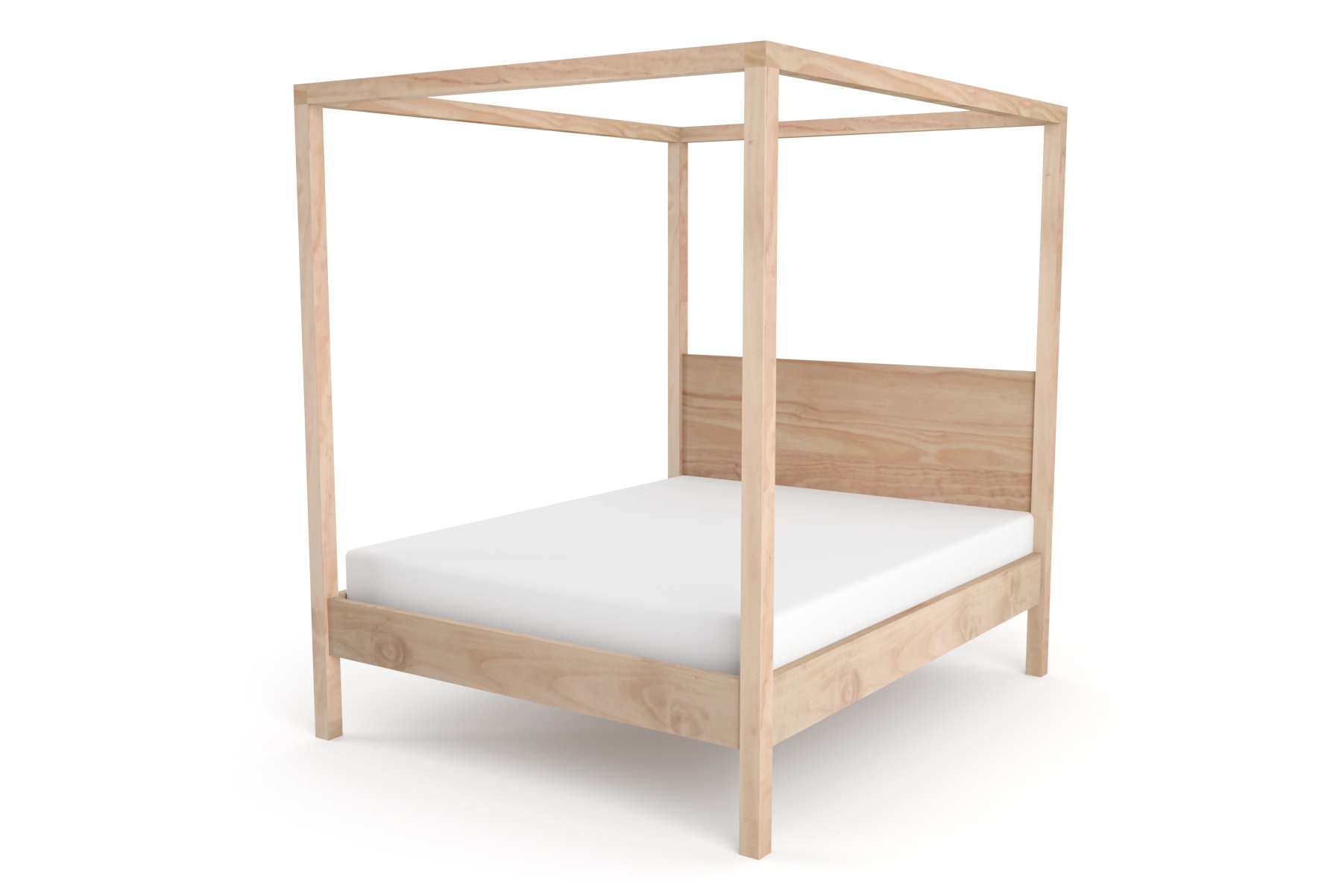 Queen 4-Poster Bed – Pine Chestnut Queen 4-Poster Bed – Pine Chestnut