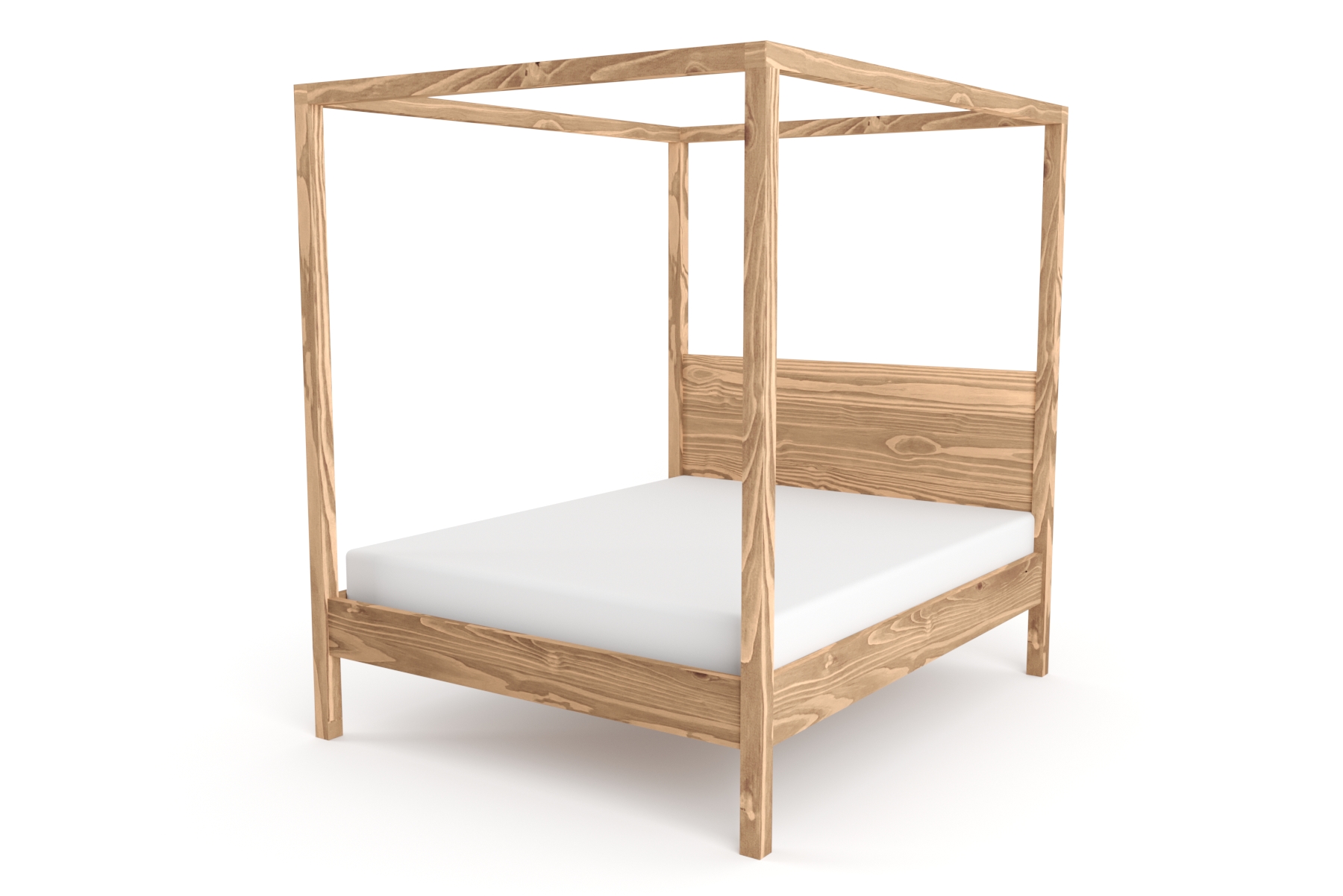Queen 4-Poster Bed – Pine Mocca Queen 4-Poster Bed – Pine Mocca