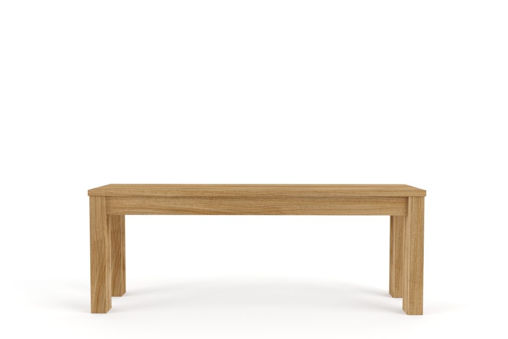 modern solid wood bench