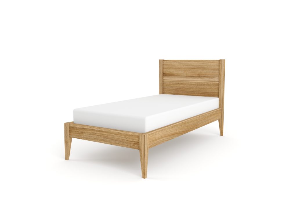 single bed with headboard