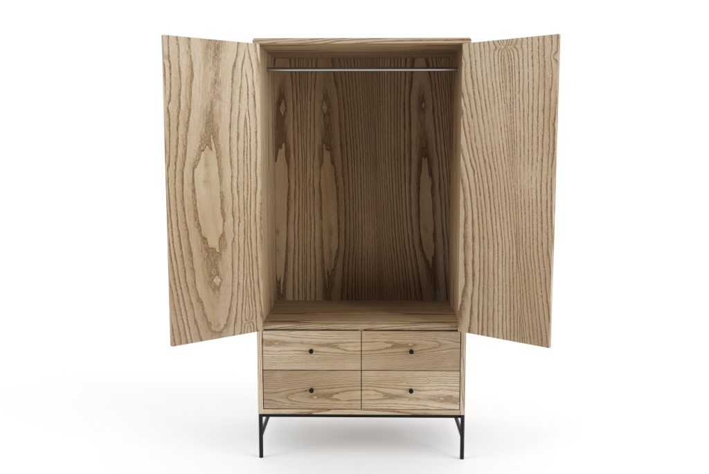 Solid Wood Freestanding Wardrobe