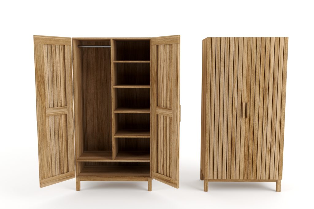 Slatted Free Standing Wardrobe