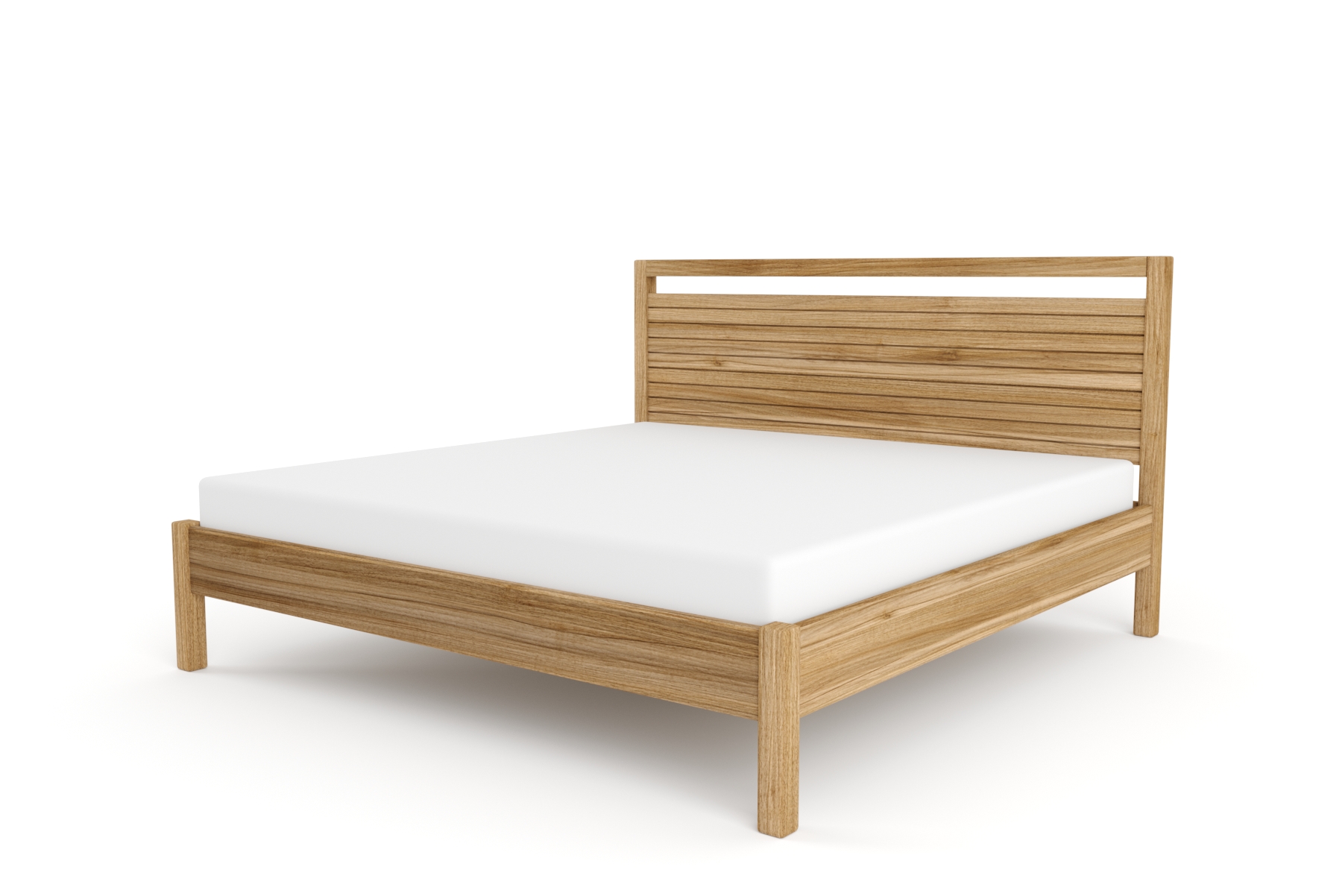 King Size Selena Bed w Headboard - Blackwood